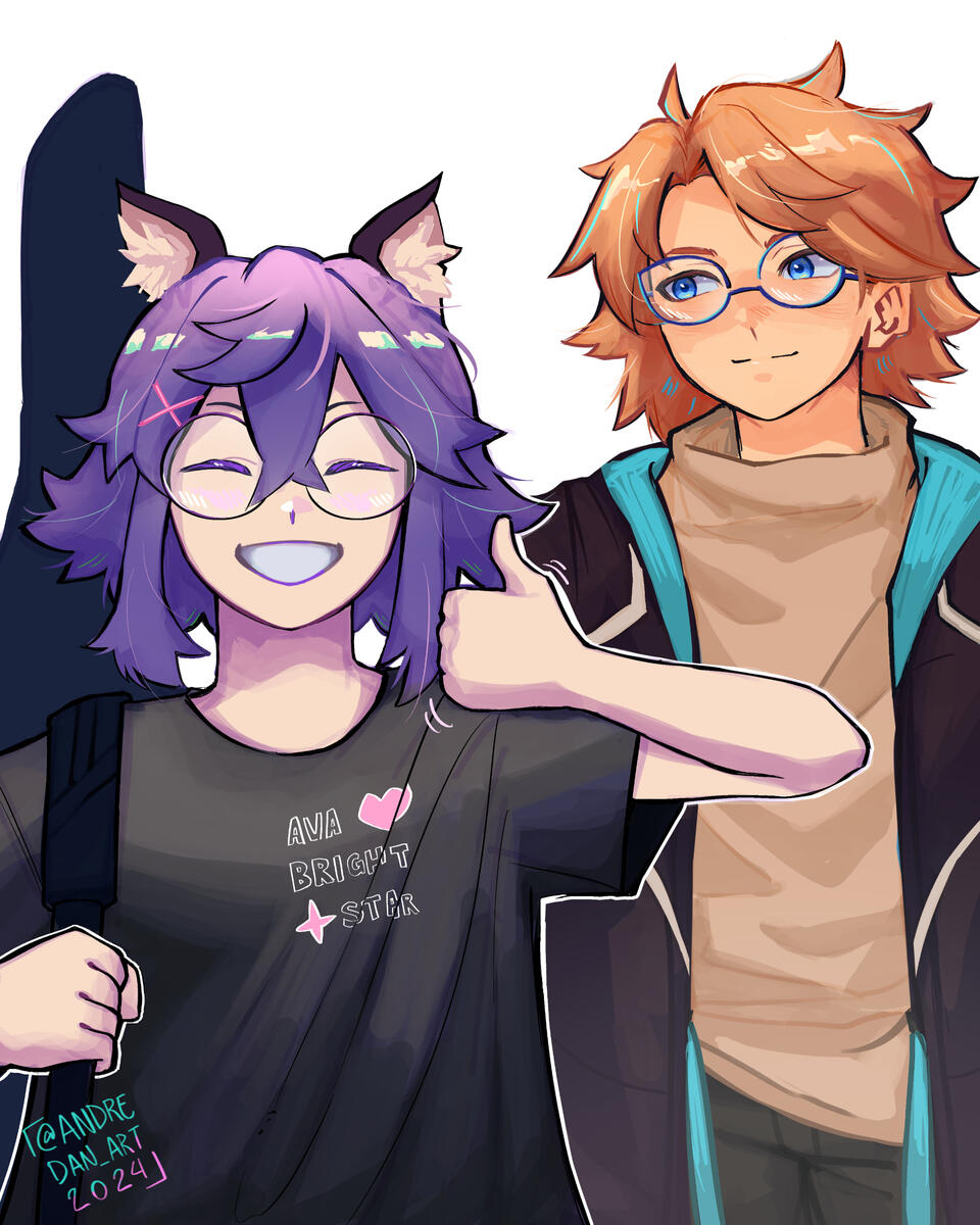 Ava & Aqult drawn by: @andredan_art