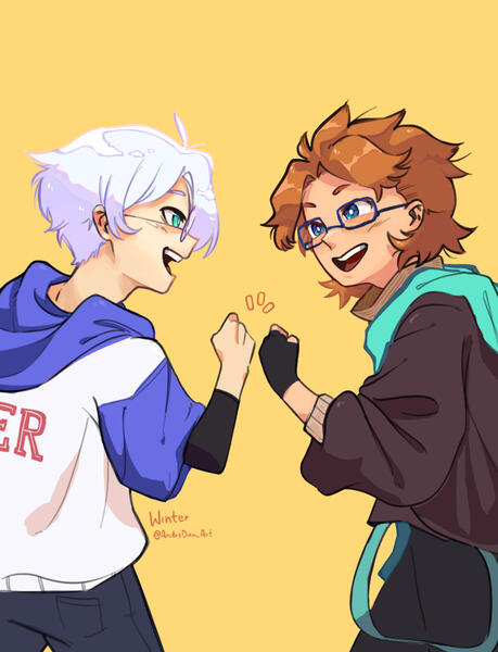 Aqult & Winter drawn by: @andredan_art