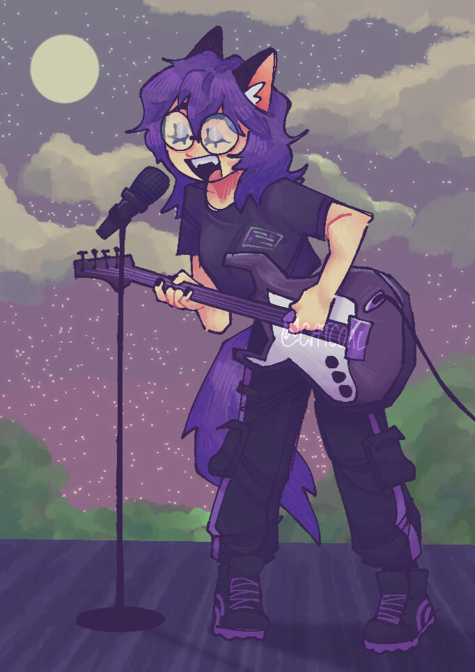 Concept Art of Ava Rockstar drawn by: @catcoal on Discord